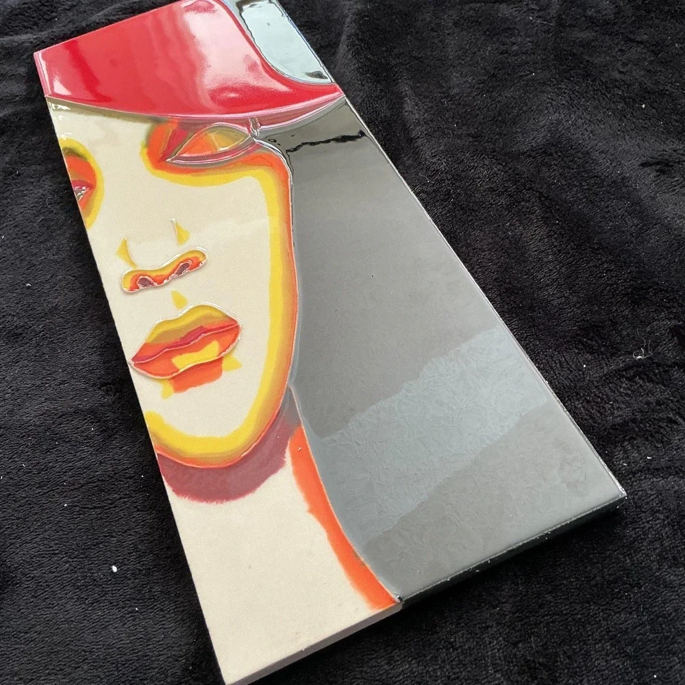 Vintage Benaya Art Tile Wall Hanging. Red Haired Woman. New‎ in Box